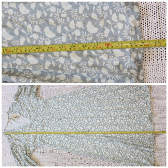 NWT Faherty Havana Floral Maxi Dress Linen Blend Large Button fronts Smoke $198 - Picture 4 of 12